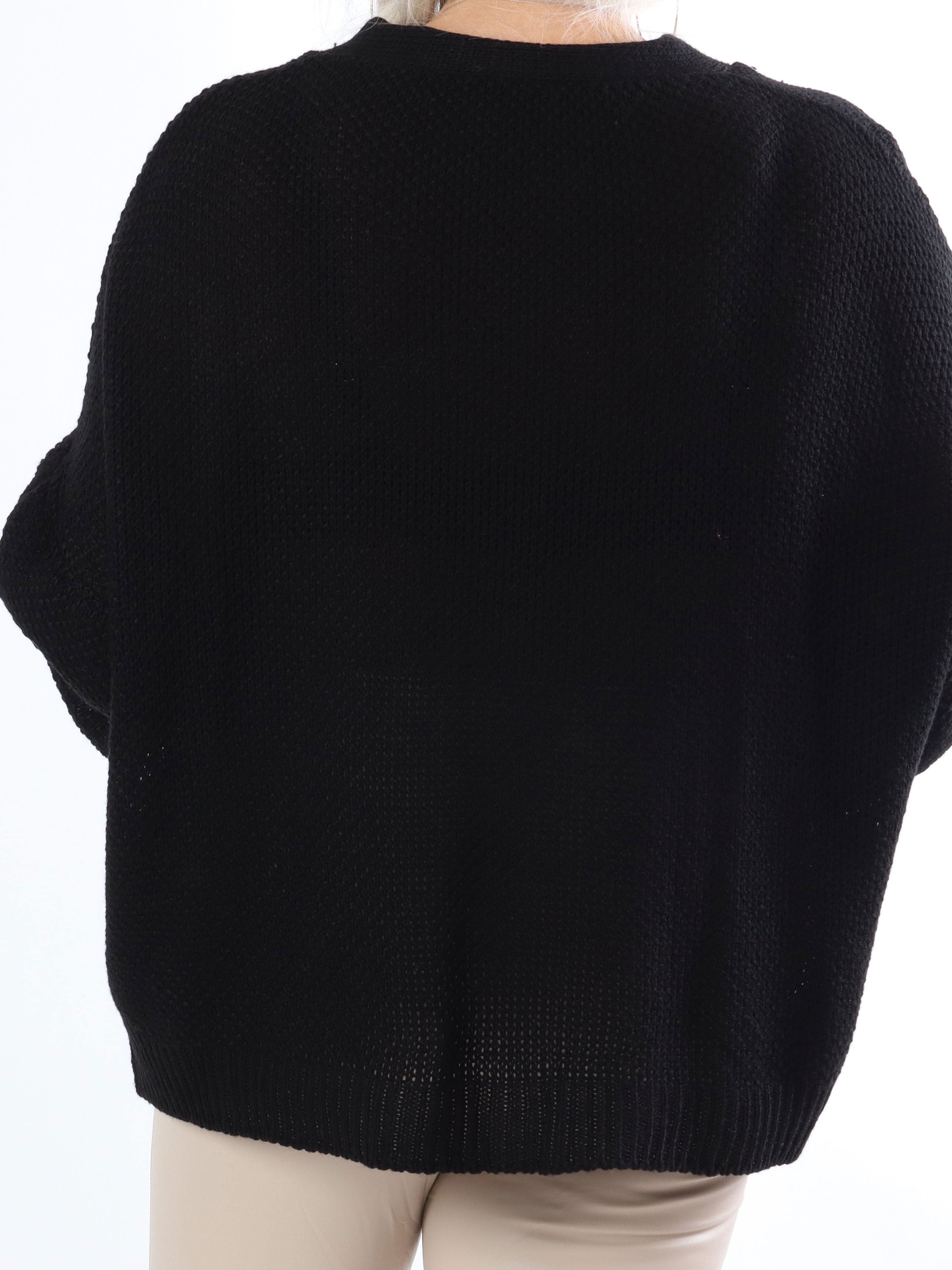 Cutie - Söt plus size stickad tröja med rosett